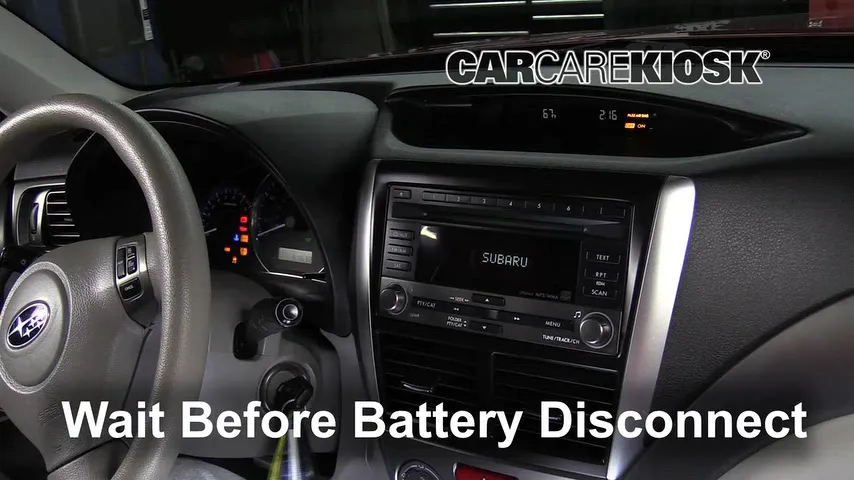 2011 Subaru Forester X 2.5L 4 Cyl. Battery Replace